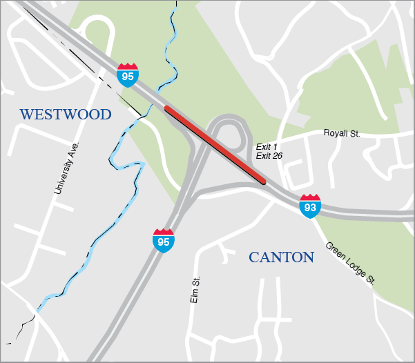Canton: Interim Interchange Improvements at Interstate 95/Route 128/Interstate 93